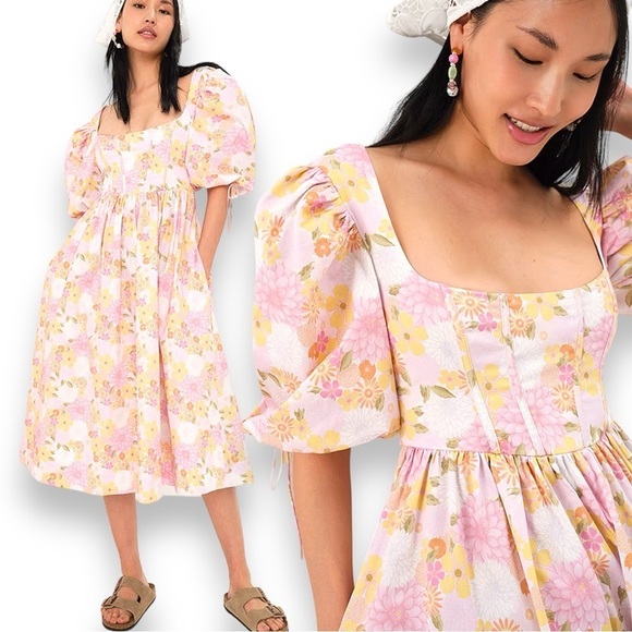 For Love And Lemons Dresses & Skirts - NWT For Love & Lemons Carrie Midi Dress Size Medium